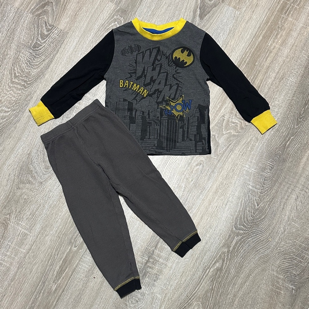Batman Kids Pajama Set - Gray, Black, and Yellow